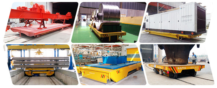 Industry heavy customizable battery bay to bay transport rail cart