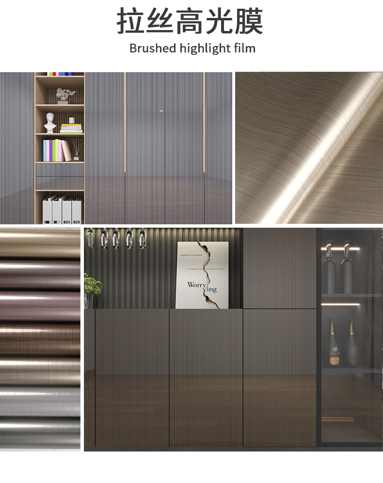 High Glossy Plywood PVC Laminated Film For Mould Proof And Administration