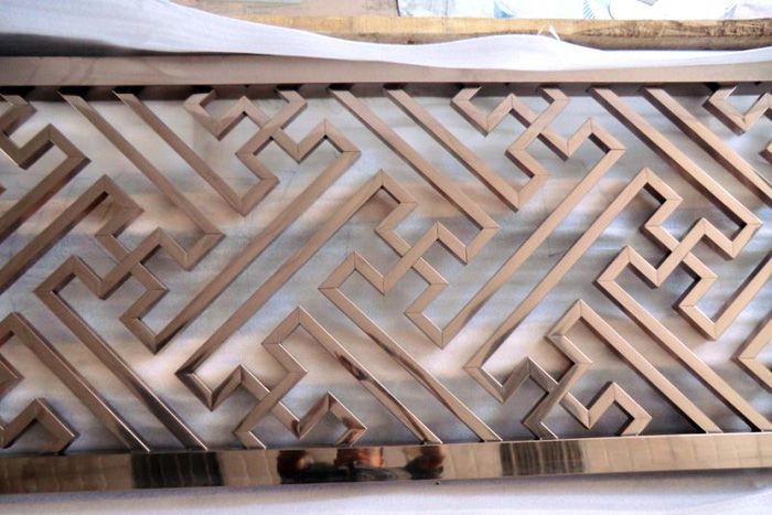 Mirror Rose Gold Stainless Steel Perforated Panels For Facade/Wall Cladding/ Curtain Wall/Ceiling