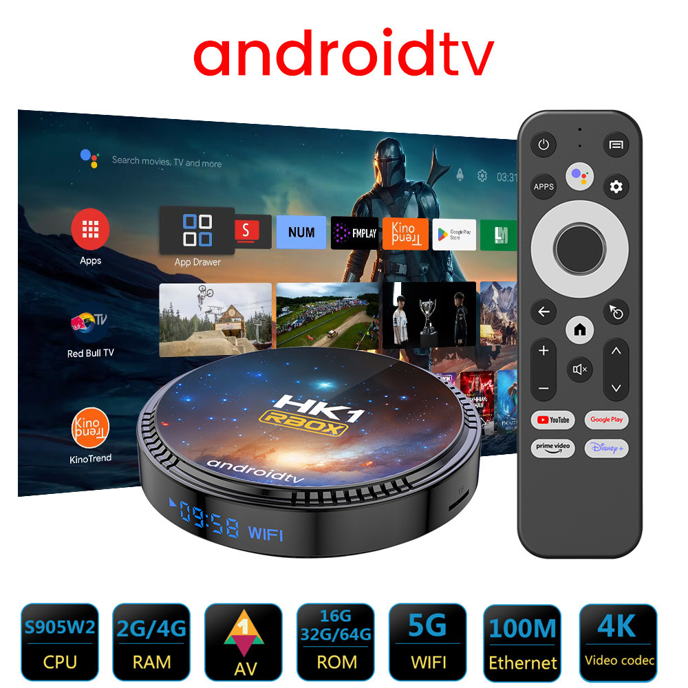 HK1 Rbox W2T IPTV International Box Amlogic S905W2 2G 4G IPTV Receiver Box