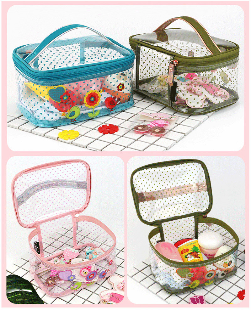 Waterproof Clear Zipper Makeup PVC Cosmetic Bag
