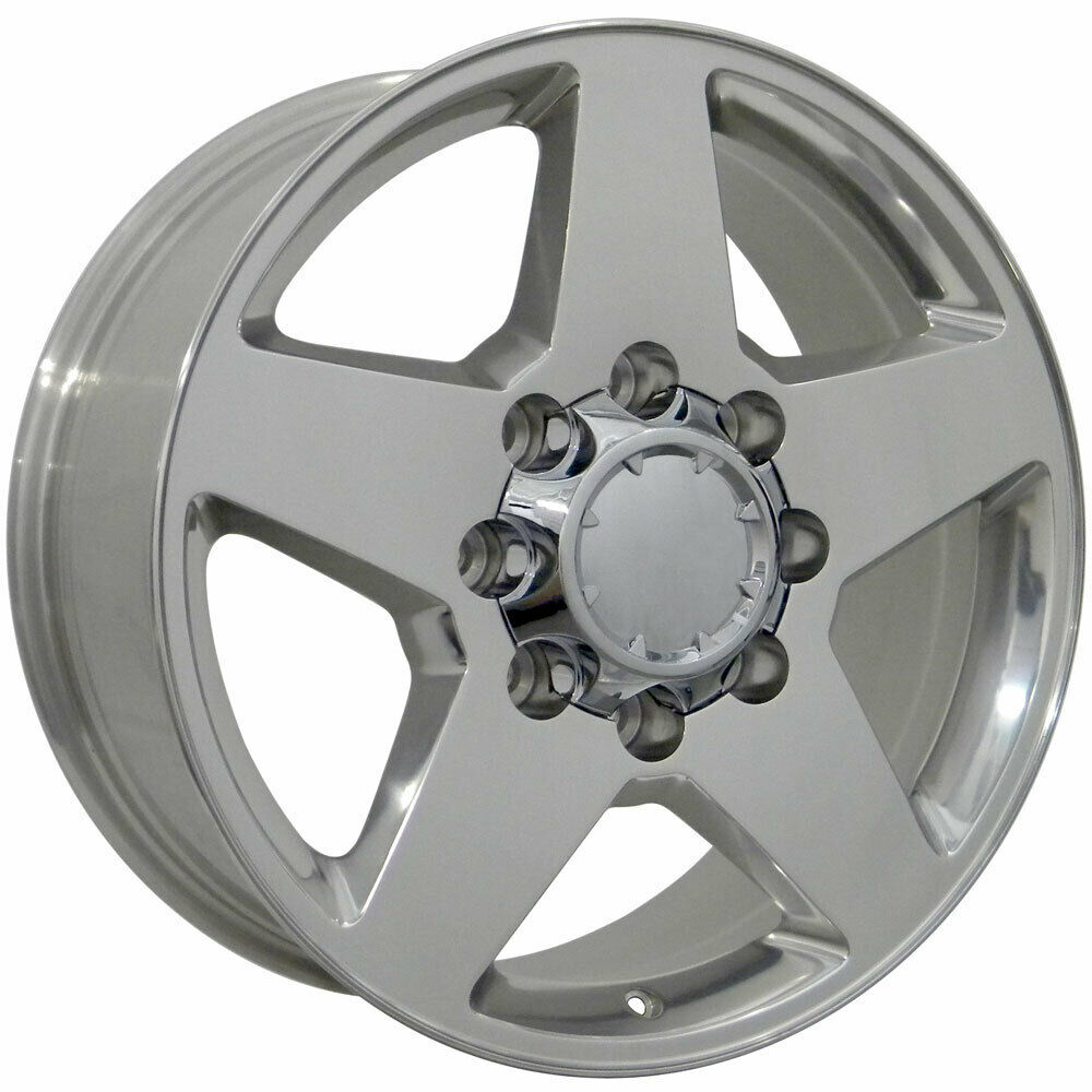 20x8.5 Chevrolet Silverado Replica Wheel Sierra 8 Lug 8x165 Blk Mach'D Truck 5503