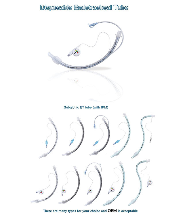 Clear PVC Disposable Endotracheal Tube ET 7.5 For Xray