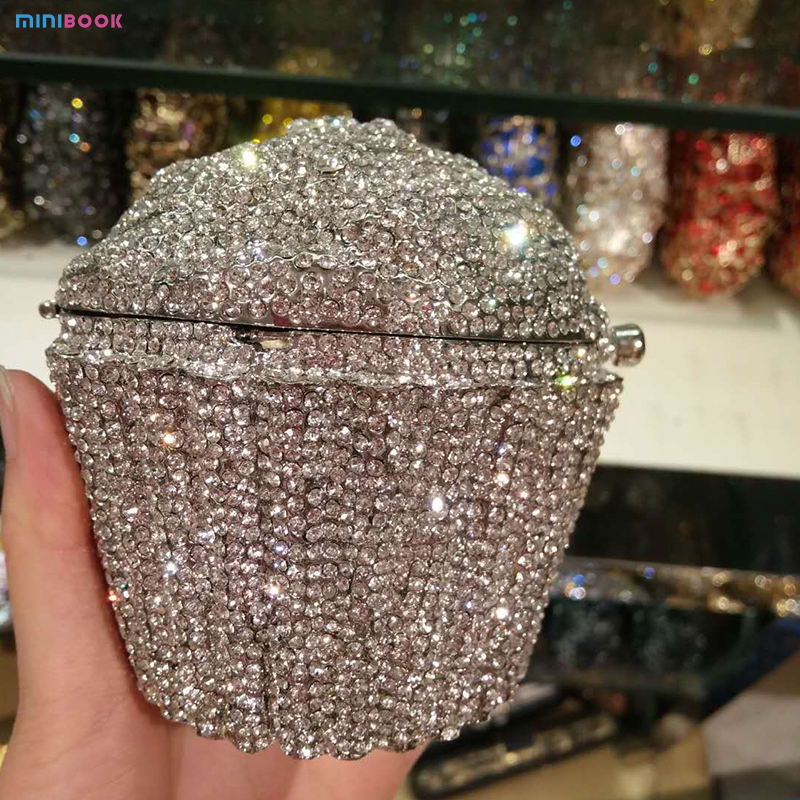 Handmade Crystal Clutch Stone Evening Bags and Clutches for Wedding Gold Blind Diamond