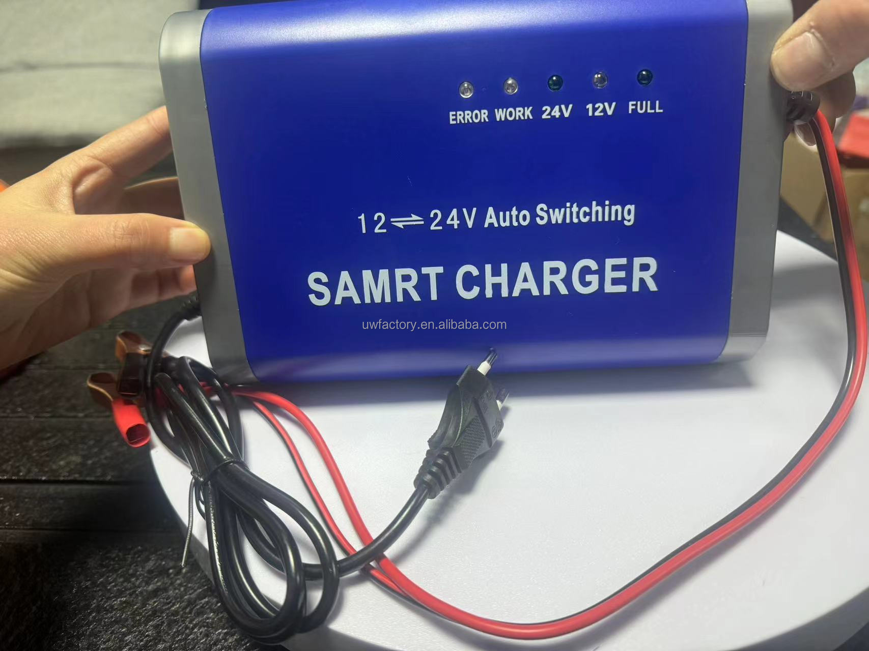 Private Mold Intelligent Automatic Motorcycle 12V10A 24V5A Pulse Repair Lead Acid Battery Charger with 125W Output Power