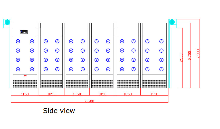 Huge Modular Cargo Air Shower Tunnel With 3 Sides Nozzles , Auto PVC Rolling Doors