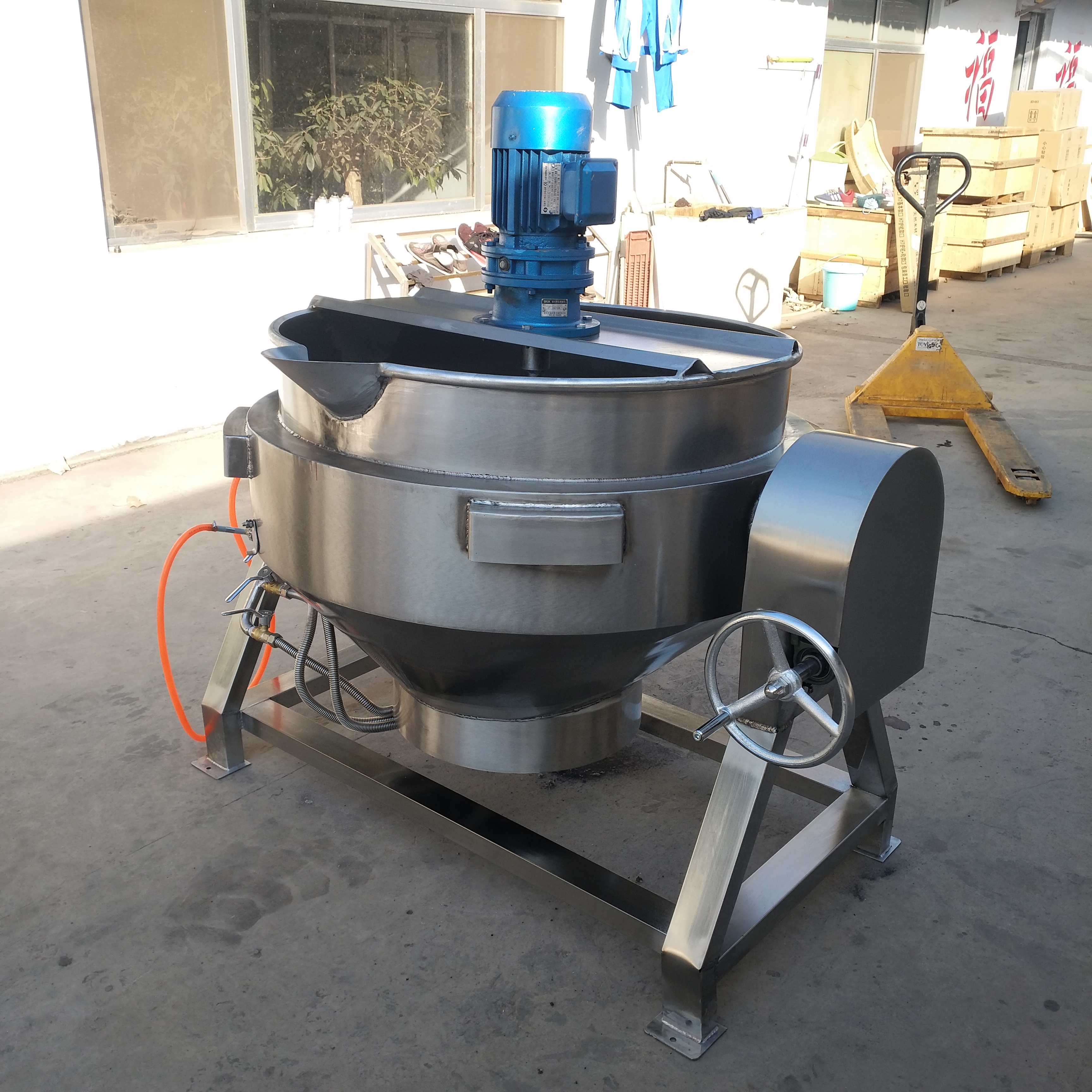Restaurant Stainless Steel Agitator Mixer Mayonnaise Cauldron Machine