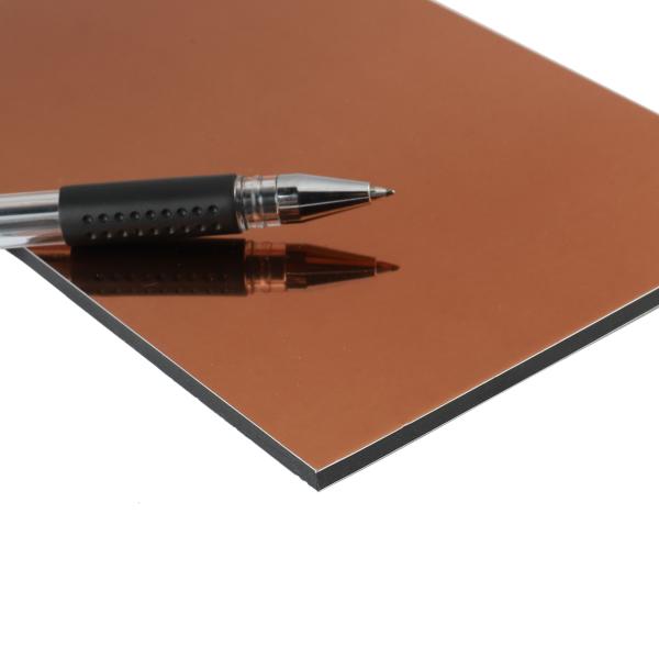 Waterproof Facade Mirror Aluminum Composite Panel Antiwear Lightweight