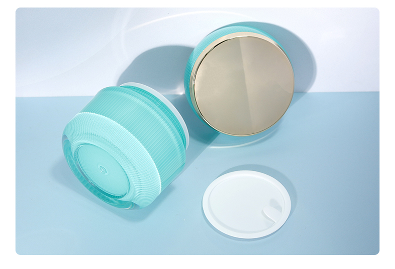 Customized Acrylic Bottles 100g Face Cream Jars Cosmetic With Screen Printing Logo Acceptable