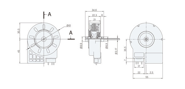 ZW58 Micro Refrigeration Dc Electric Motor, Cold Room Cooling Fan Motor