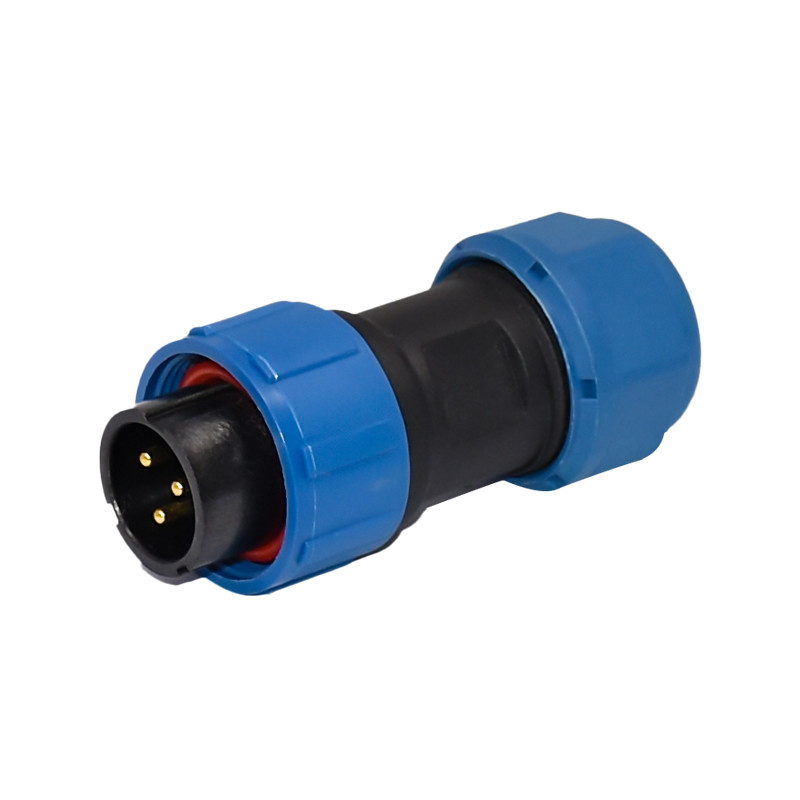 500V Waterproof Power Connector Male To Female IP68 SP17 Straight Assembly Connector