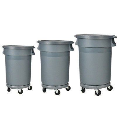  80L 100L 120L Plastic Trash Can On Wheels Thickened Round Trash Can Manufactures