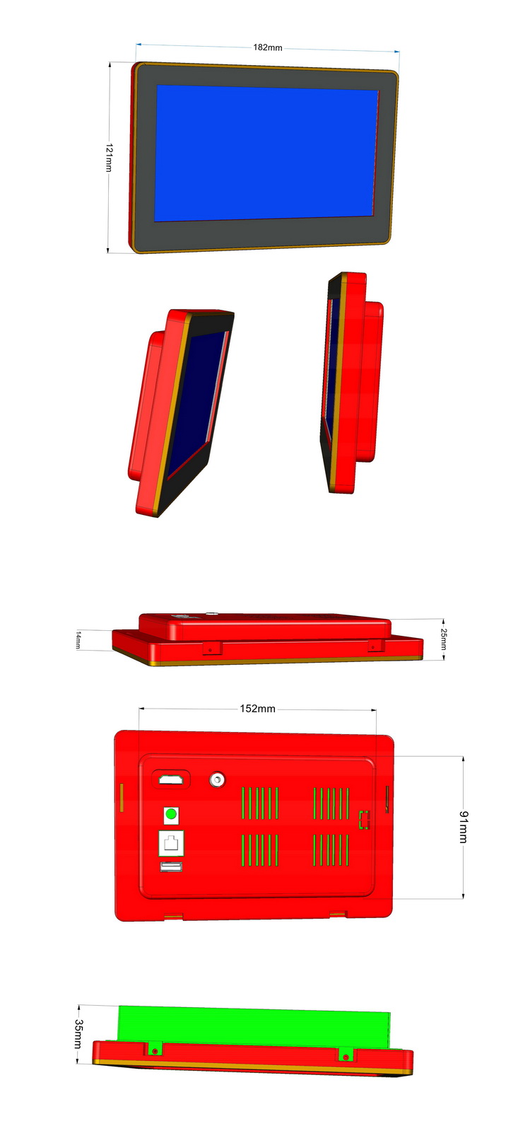 Enhanced On Wall Tablet PC with Top LED Indicator