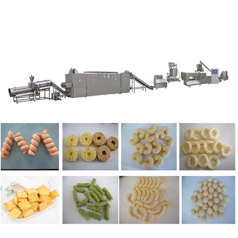 Hot Sale Puffed Food Extruder Inflating Corn Snack Making Machine 3 Phase