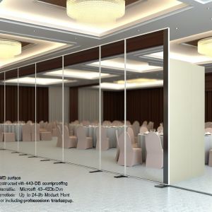 Banquet Halls Movable Partition Wall with MDF Surface and Up To 43-50dB