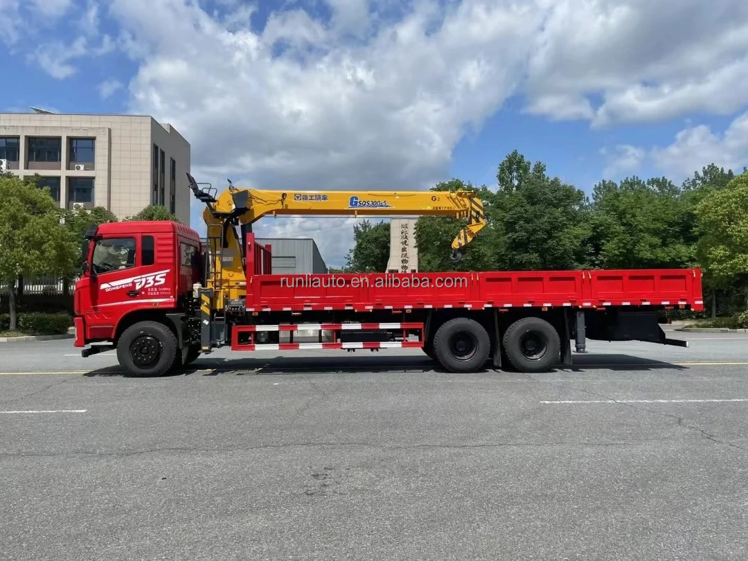 Factory DFAC DongFeng 6*4 Hydraulic Telescopic Boom Truck Mounted 10 Ton Crane