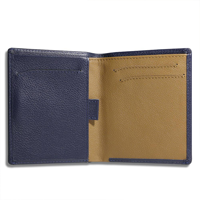 Custom LOGO Men's Front Pocket Wallet made of Full Grain Leather with RFID Protection