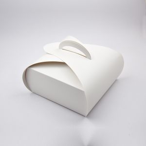  Custom Lightweight White Cake Box With Handle Food Packaging Box Manufactures