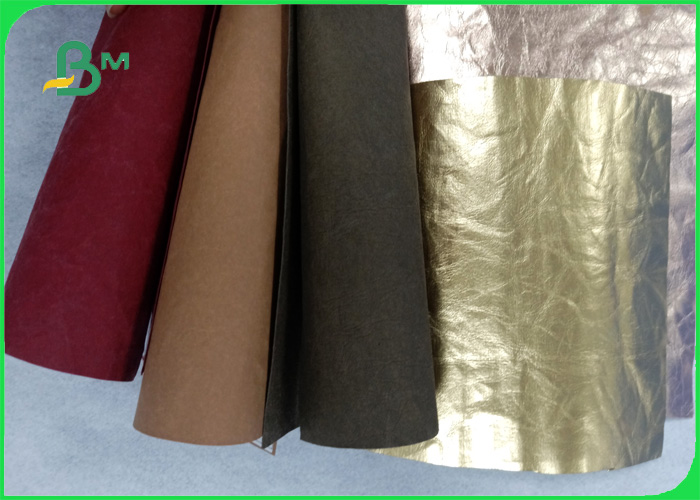 Width 150cm*110yard fiber 0.55mm Black color Washable kraft paper for hand bags