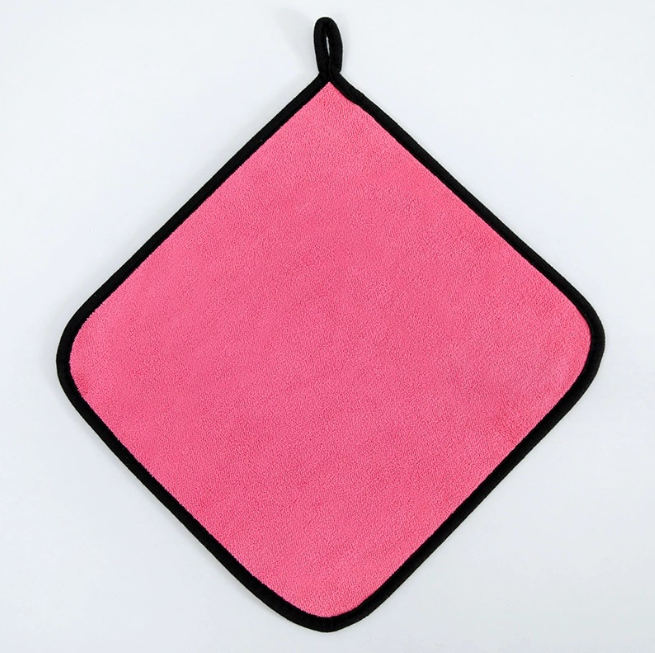 Printed Pattern Solid Color Microfiber Towel for Super Absorbent Make Up Removal