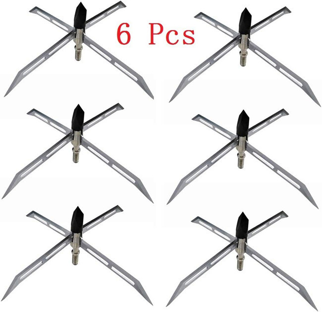 4 Blade Bow Hunting Turkey Broadheads Archery Field Points 150 Grain