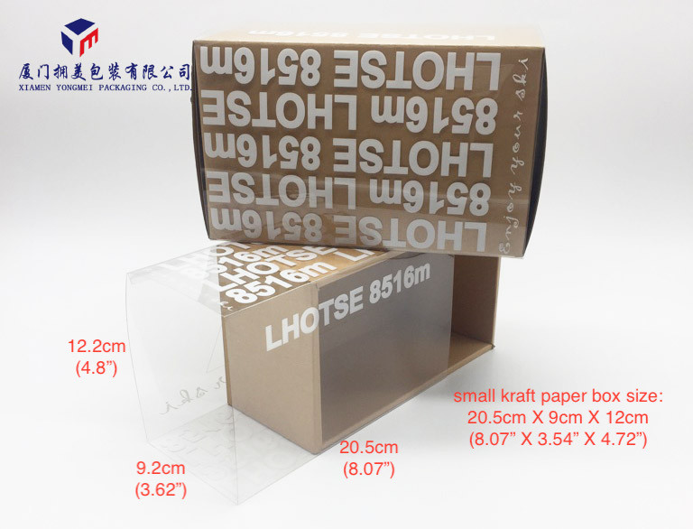 PET Sleeve Hard Plastic Packaging For Gifts Paper Box White Printed Words