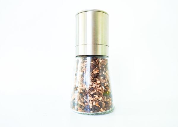Reusable Refillable Condiments Glass Bottle Satinless Steel Lid Seasoning