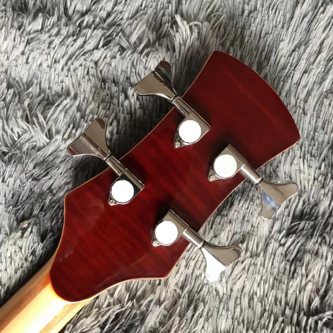 Custom Grand ALEM Mark King Deluxe Custom 4 Strings Neck Through Body Cut Bottom Heart Guitar Bass
