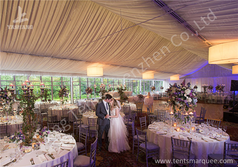 Full Line Outdoor Aluminium Frame Wedding Tents Different Lining and Lighting Options