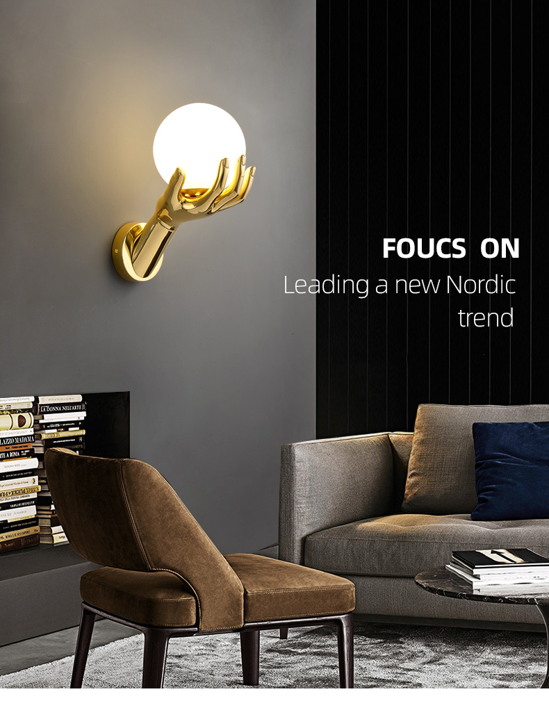 Modern Bedroom corridor Wall Lamp Luxury Living room Art Designer Creative ackground Wall Lamp(WH-OR-255)
