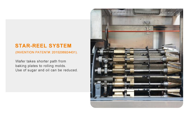 Automatic Barquillo Cone Production Line Multi Function Baking Machinery