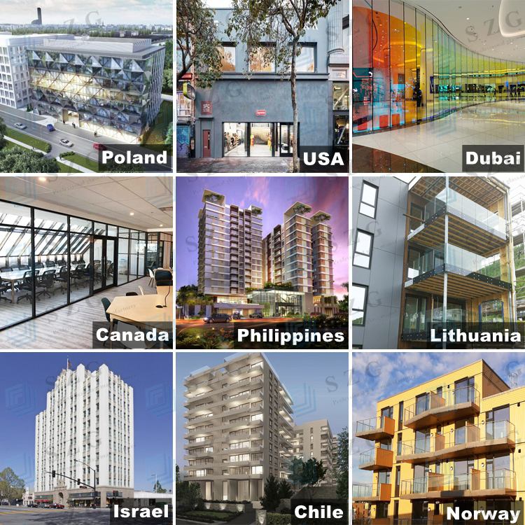 Customized Frameless Glass Balustrade 8mm, 10mm, 12mm Aluminium U Channel System