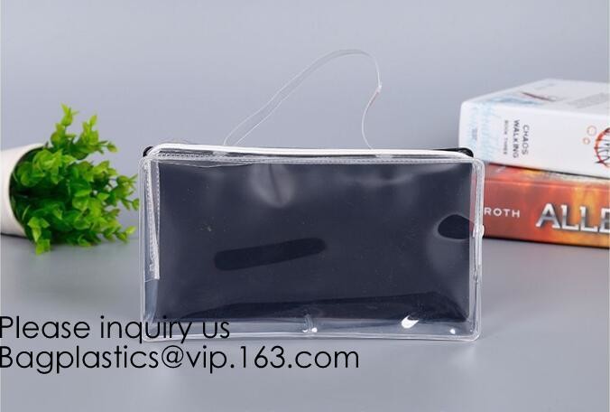 Makeup Bag Cosmetic Bag Travel Toiletry Bag Waterproof Makeup Zipper Portable Transparent Pouch Set - Black, bagease pac