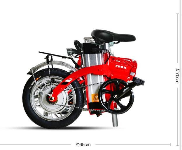 Max Speed 30km/H Small Electric Folding Bike 14 Inch With Battery Indicator