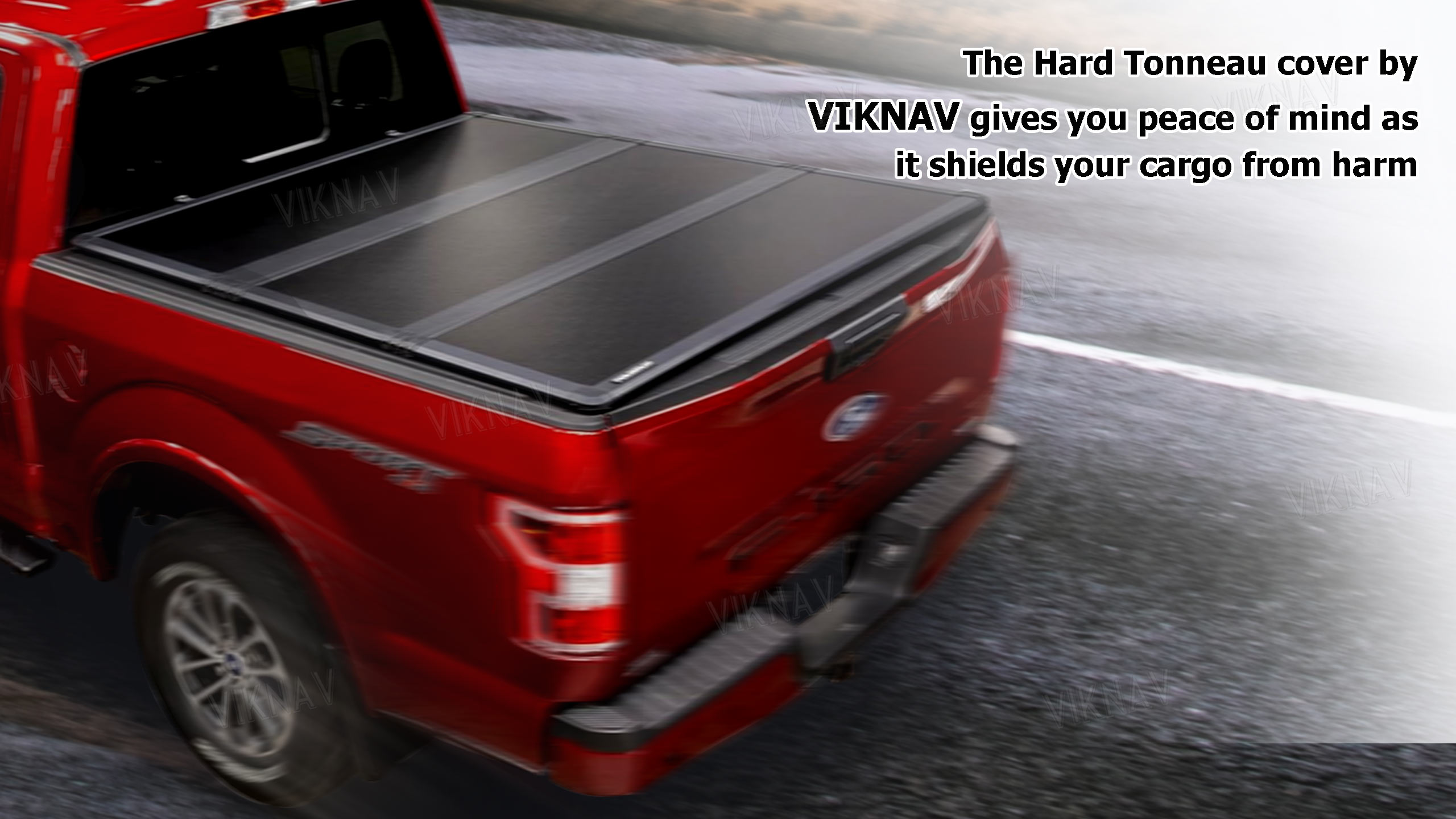 Trifold Ford F150 Truck Bed Replacement Tonneau Cover Matte Black