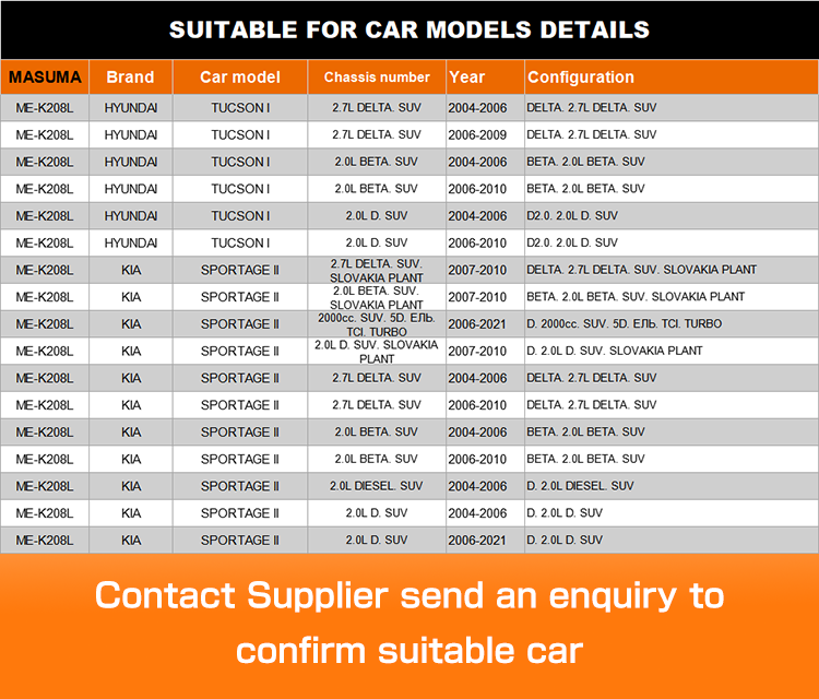 568202 56820-2E000 MASUMA Auto Spare Parts Tie Rod End for HYUNDAI TUCSON I 2.0L BETA SUV