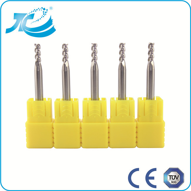 1mm 2mm Diameter 3 Flute End Mills For Aluminum Uncoated Carbide