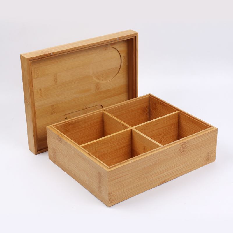 Handmade Large Stash Box - Storage For Herbs and Accessories | 100% Bamboo w/Natural Finish box
