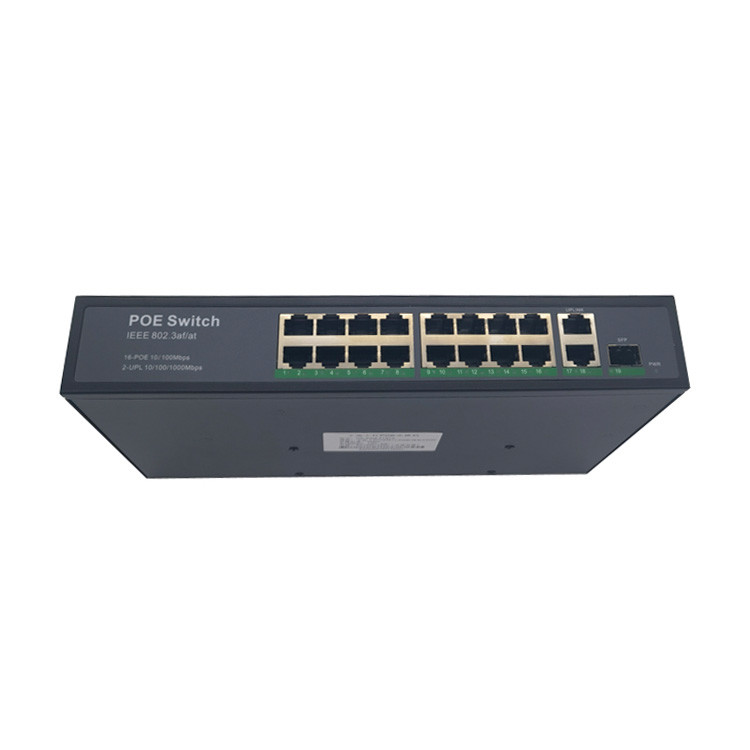 HK-16F 16 ports 100m PoE swtich with 2 1000m 1 SFP uplink