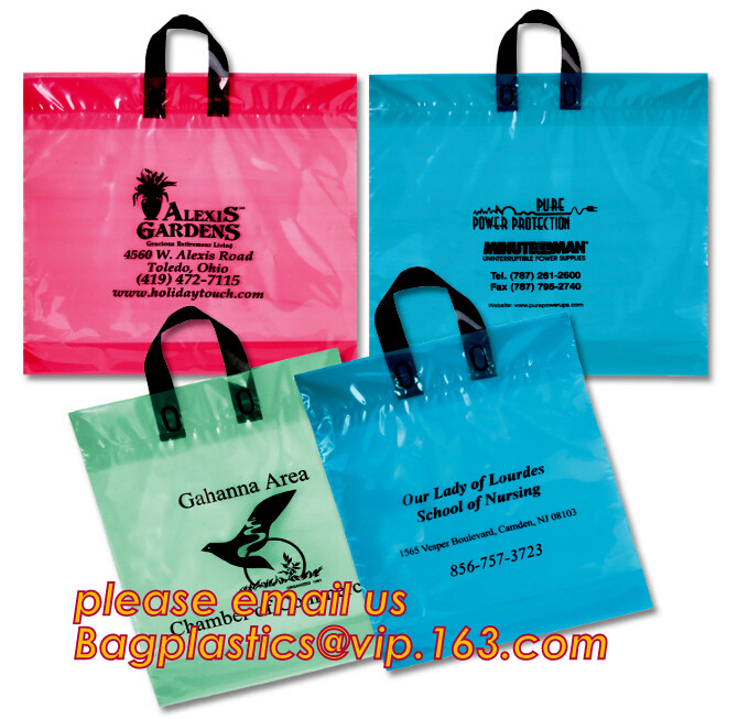 Custom logo HDPE / LDPE patch handle die cut plastic shopping bag for carrying bread,Die Cut Handle Shopping Bag bagease