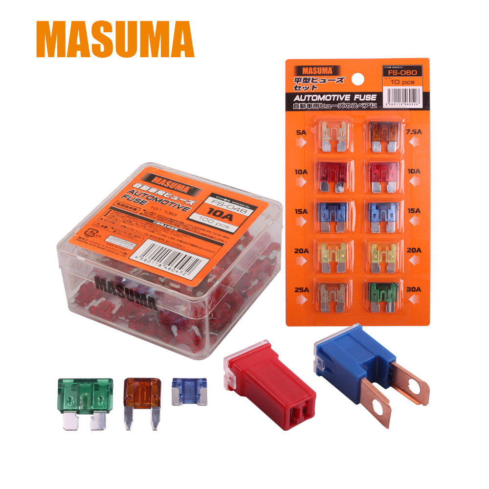 MASUMA Car Auto Spare Parts Micro Fuses 10A Red 100 pcs 98200-31000 Automotive FS-034