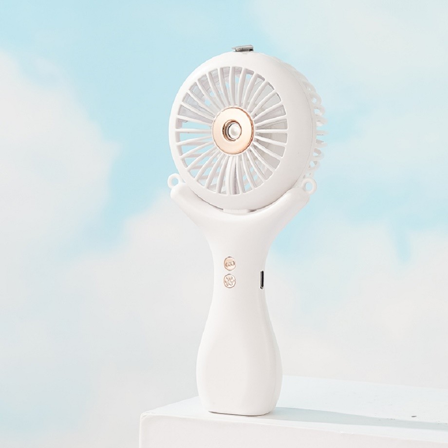 500mAh Battery 2-hour Charge Three Wind Speeds 148g Lightweight Halterneck Desktop Handheld 3 In 1 Nano Spray Fan