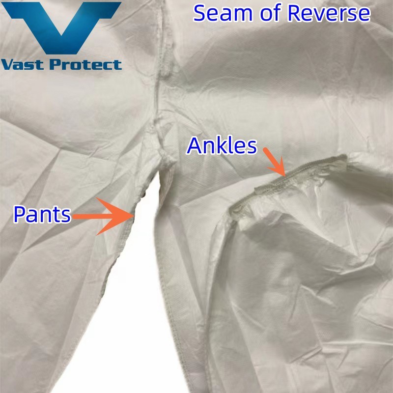 En13034 White Disposable Breathable Soft Waterproof Micro Film Clothing