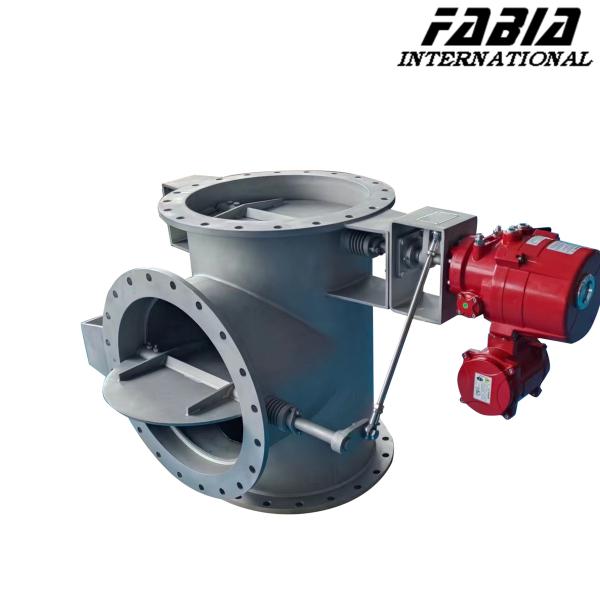 Electric Three Way Control Valve Flange Stainless Steel Ventilated Butterfly