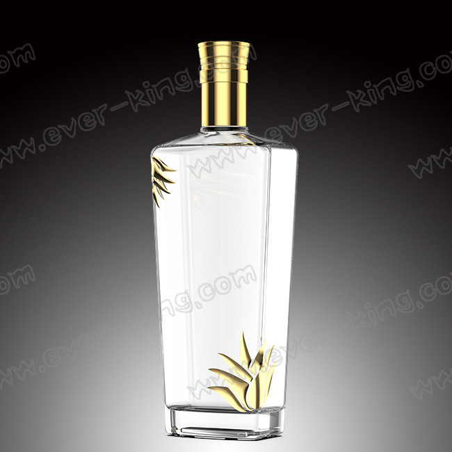 Screw Cap Custom Glass Bottle For Tequila Liquor Spirits