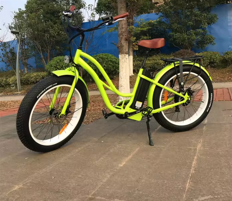 Step Thru Ebike 7 Speed Electric City Bike 48V 500W 750W Electric Bike 26*4.0 Fat Tire Electric Bike For Ladies