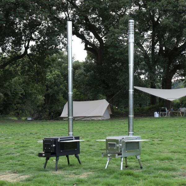 Titanium Tent Wood Stove Oven Folding Portable Log Winter Camping Foldable Ultra
