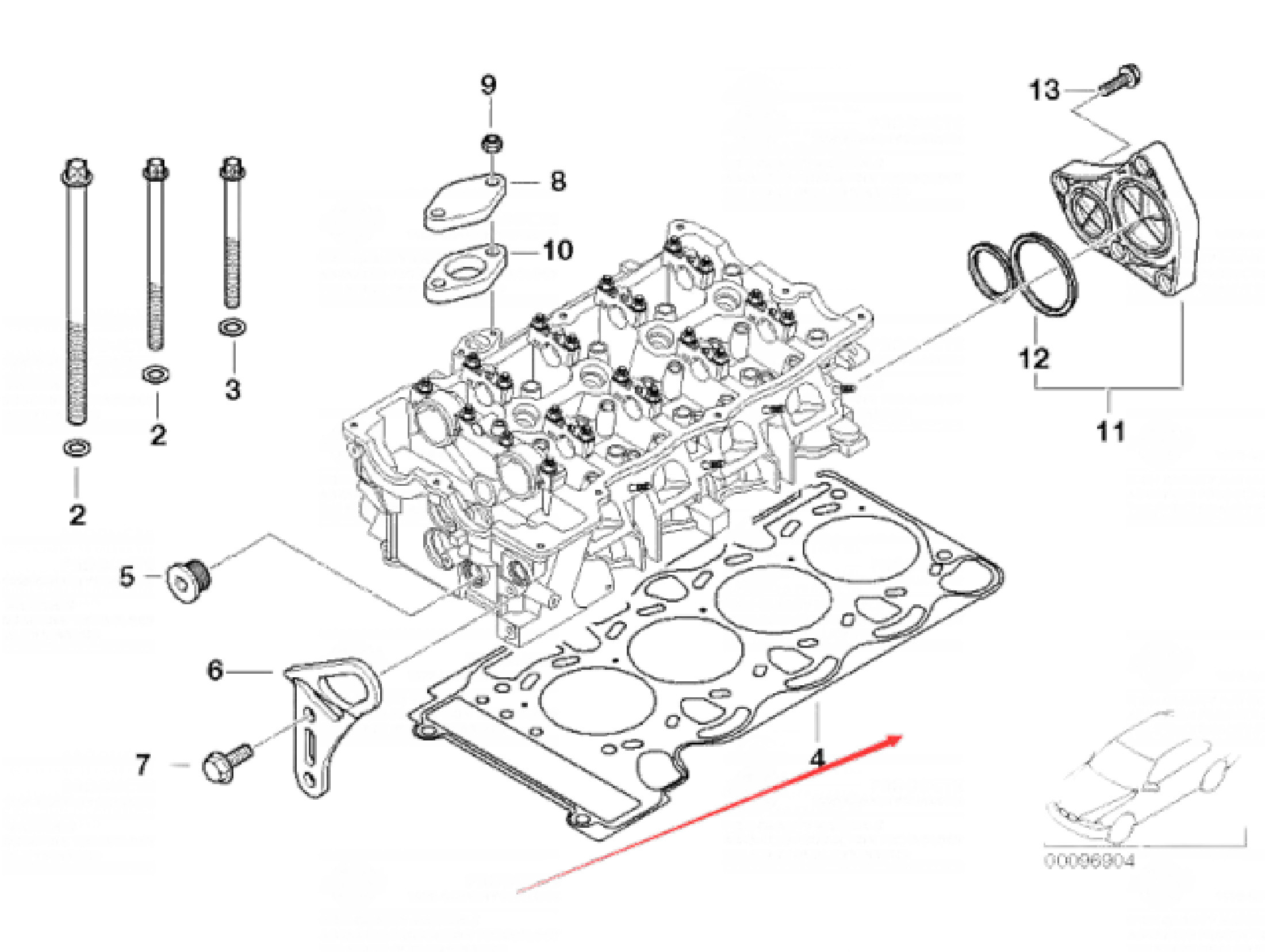 11120143667 Engine Cylinder Head Gasket Kit For Bmw N45 N40 E46 318 E90 316