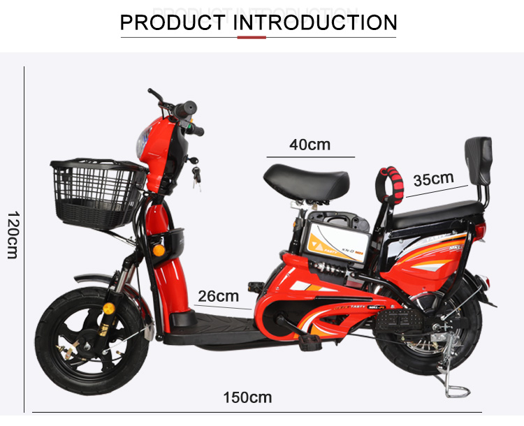NO Foldable Long Distance Electric Bike 350W With 48V 12ah Battery And Smart Sensor
