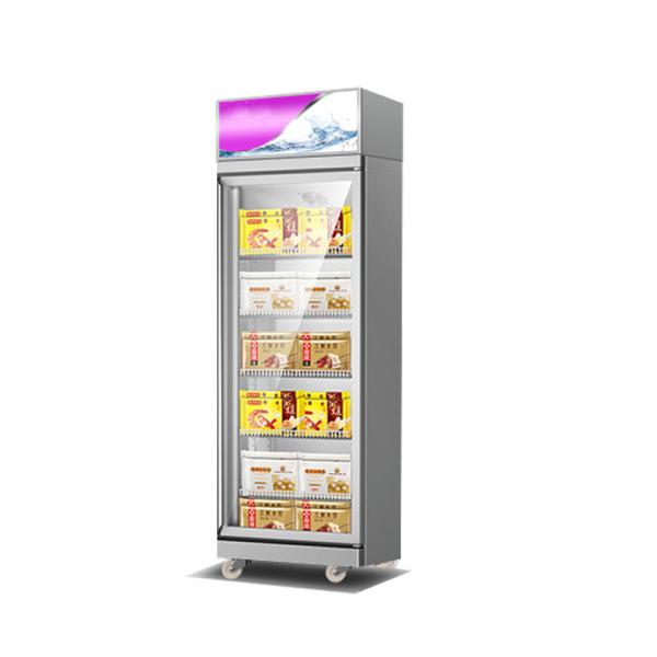 Commercial Store Glass Door -18~-22 Degree Meat Frozen Ice Cream Storage Display